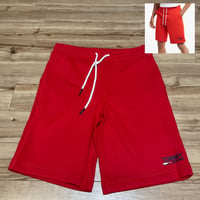TOMMY JEANS USA トミージーンズ 裏起毛 スウェット ショートパンツ 赤 BRUSH RED