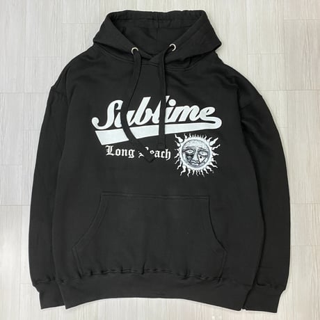 LA発 バンドパーカー Sublime サブライム 黒 プルオーバー グラフィック パーカー USA規格