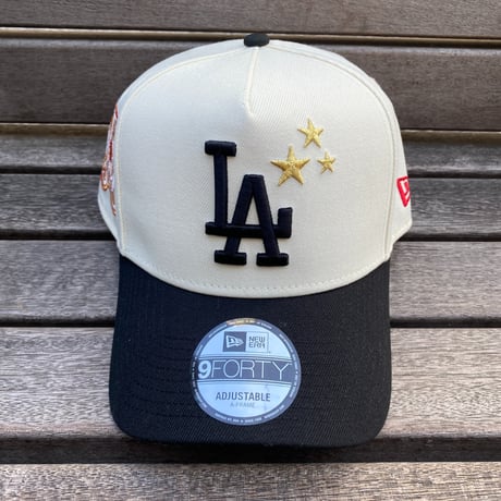 海外限定 Newera ニューエラ 9Forty Aフレーム LA Dodgers ドジャース キャップ 三ツ星 WS記念 (940-115)