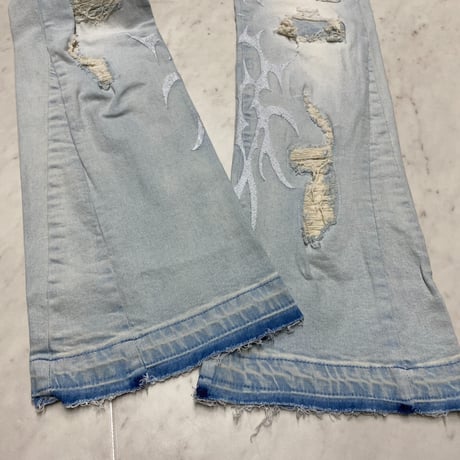 海外限定 KDNK ディーケーエヌケー Stacked Skinny Flare スタックド スキニーフレア ジーンス (JNS47)