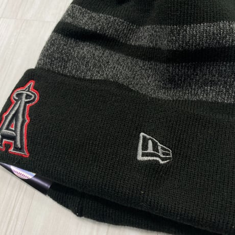 NEWERA USA ニューエラ MLB ロサンゼルス エンゼルス LA Angels ニット帽 黒