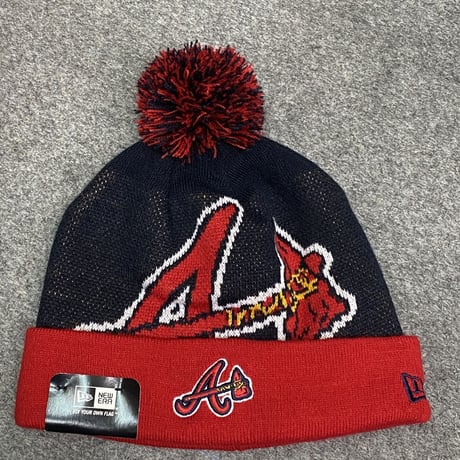 NEWERA ニューエラ MLB アトランタ ブレーブス Braves ポンポン ニットキャップ