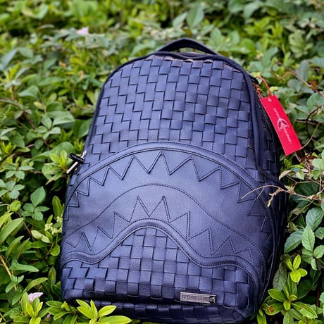 特別限定 SPRAYGROUND ハンドウーブン  CUT & SEW バックパック ジェットブラック