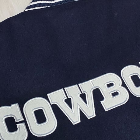 NFL公式 JHデザイン Cowboys ダラス カウボーイズ 紺 リバーシブル スタジャン