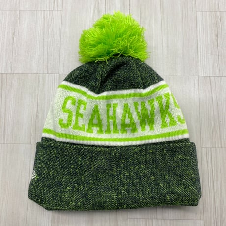 NEWERA USA ニューエラ NFL シアトル シーホークス SEAHAWKS 公式 ポンポン付き ニット帽