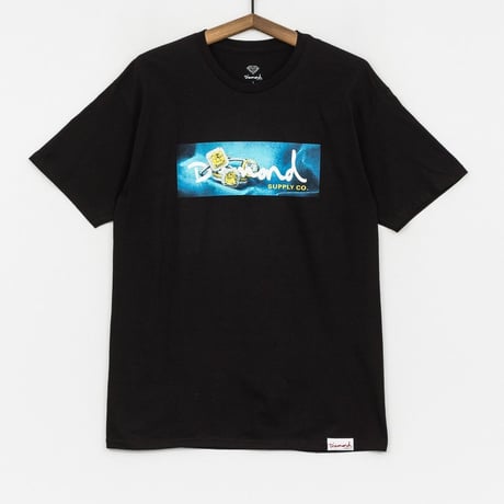 【L】 Diamond Supply Co ダイヤモンドサプライ 半袖 Ｔシャツ Citrine ボックスロゴ 黒 ジュエリー LA