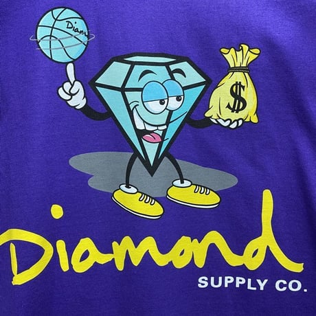 【S】 Diamond Supply Co ダイヤモンドサプライ 半袖 Tシャツ Money  紫 LA ストリート スケーター