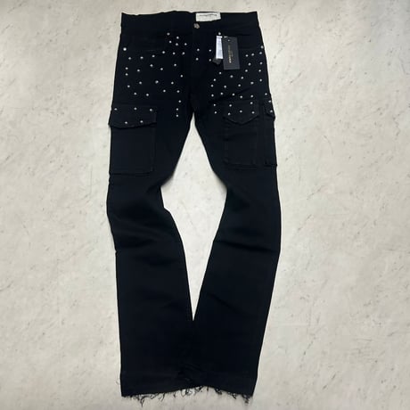 米国ブランド FWRD Denim NY ギルディッド スタックド デニム Gilded Stacked Jeans ジェットブラック (JNS139)