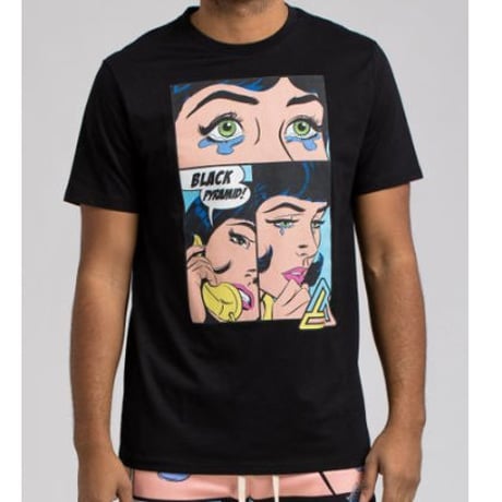日本未入荷 BLACK PYRAMID ブラックピラミッド SHES CALLING Tシャツ 半袖 黒 ブラック アメコミ