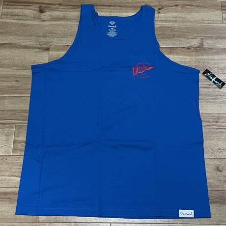 【2XL】 米国製 ダイヤモンドサプライ Diamond Supply Co タンクトップ 青 フラッグ FLAGロゴ