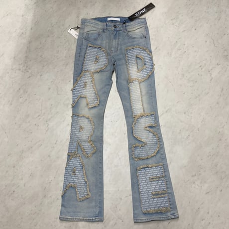 海外限定 KDNK ディーケーエヌケー Stacked Skinny Flare スタックド スキニーフレア ジーンス (JNS53)