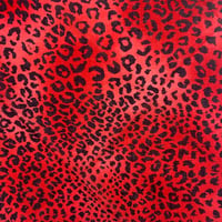 グラデーション ヒョウ柄 バンダナ Tiedye Leopard Bandana 大判サイズ 総柄 赤 (BNDN81)