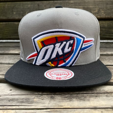 Mitchell&Ness OKC オクラホマシティ Thunder サンダー スナップバックキャップ NBA 2トーン