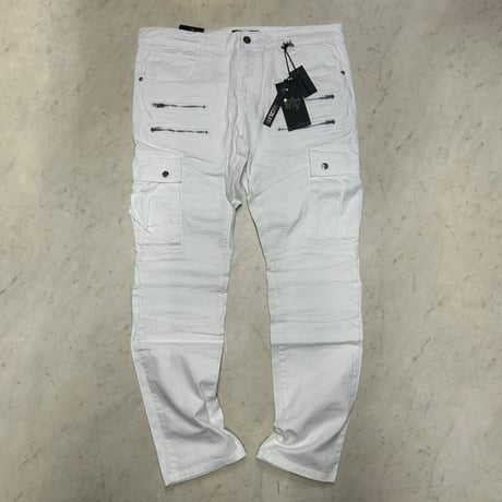 最高の履き心地 Imperious NY インぺリアス ストレッチ入 バイカーデニム White (JNS220)