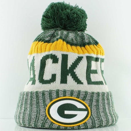 NEWERA ニューエラ PACKERS グリーンベイ パッカーズ NFL公式 ニットキャップ ニット帽 フリース NFL アメフト ポンポン
