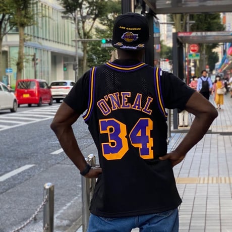 Mitchell&Ness NBA HWC ロサンゼルス レイカーズ オニール ＃34 バスケシャツ ジャージ