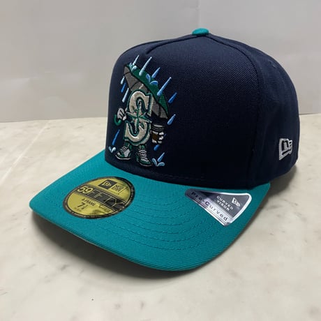 海外限定 NEWERA ニューエラ 59FIFTY Aフレーム Mariners シアトル マリナーズ Cartoon キャップ (25-6)