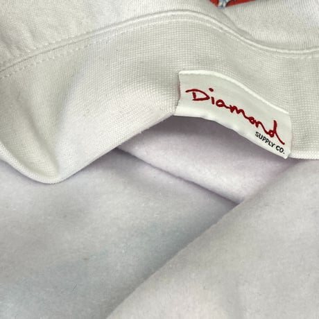 Diamond Supply ダイヤモンドサプライ Gloves クルーネック スウェット ベーシック トレーナー 白