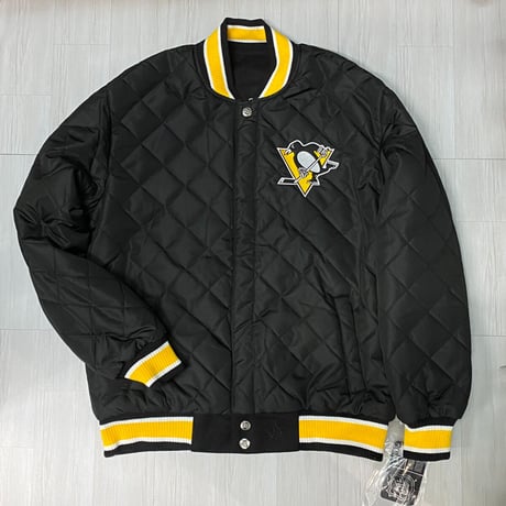 NHL JHデザイン Penguins ピッツバーグ ペンギンズ 限定 チャンピオンズ リバーシブル スタジャン
