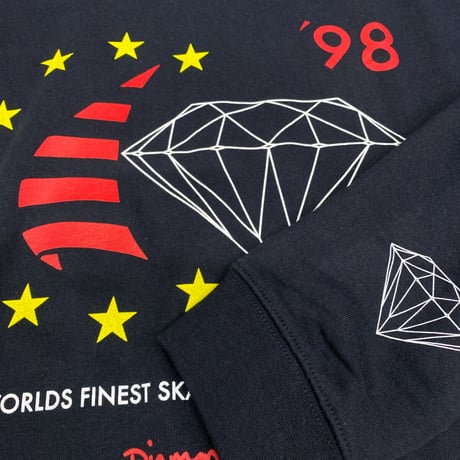 Diamond Supply ダイヤモンドサプライ WORLDS FINEST クルーネック スウェット トレーナー 紺