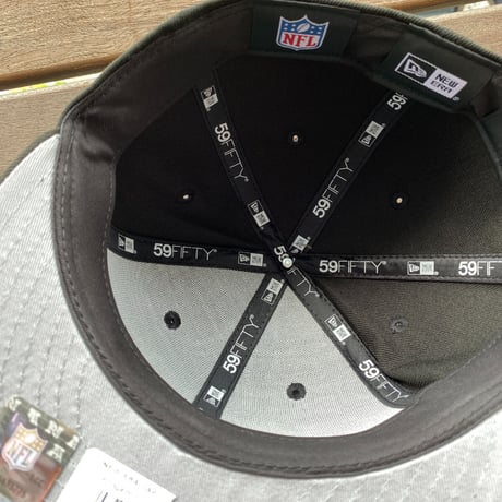 USA仕様 NEWERA 59Fifty NFL ラスベガス レイダース Raiders スーパーボウル XVIII 白黒 (24-5)