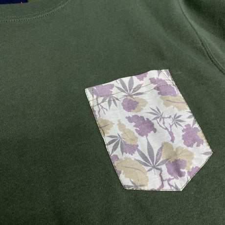 Diamond Supply ダイヤモンドサプライ  WeedCamo クルーネック トレーナー 胸ポケット付き 迷彩