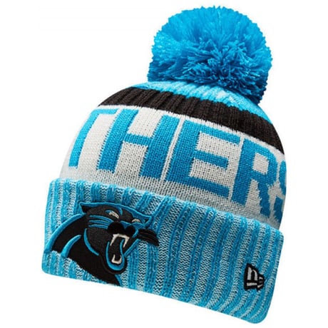 NEWERA ニューエラ PANTHERS カロライナ パンサーズ 公式 ニットキャップ ニット帽 フリース NFL