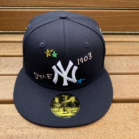 激レア USA限定 59FIFTY ニューエラ MLB ニューヨーク ヤンキース Yankees スクリブル Scribble (19-7)
