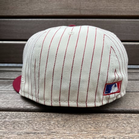 USA限定 Newera 59FIFTY フィラデルフィア フィリーズ Phillies ピンストライプ Maron (21-4)