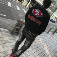 JHデザイン NFL 49ers フォーティーナイナーズ リバーシブル スタジアムジャンパー