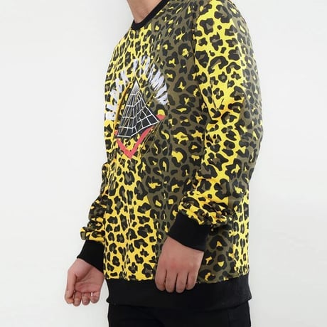 日本未入荷 ブラックピラミッド BLACK PYRAMID スウェット トレーナー 黄色 ヒョウ レオパード アニマル柄