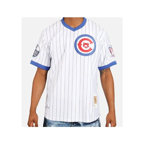 NEGRO LEAGUE クリーブランド カブス Cubs 公式 BBシャツ ユニフォーム Ｖネック #17 ストライプ