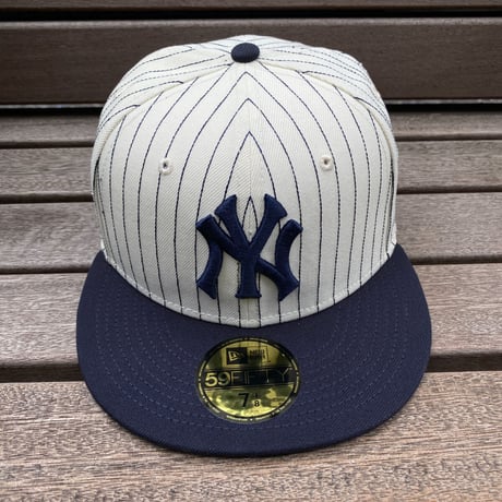 USA限定 Newera 59FIFTY ニューヨーク ヤンキース NY Yankees 50th記念 ピンストライプ (19-19)