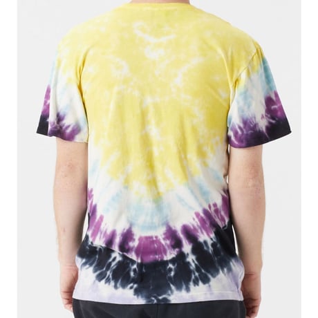 HUF ハフ TIEDYE タイダイ 半袖 クルーネック Tシャツ サイケデリック 黄色 ストリート Don't Even Trip