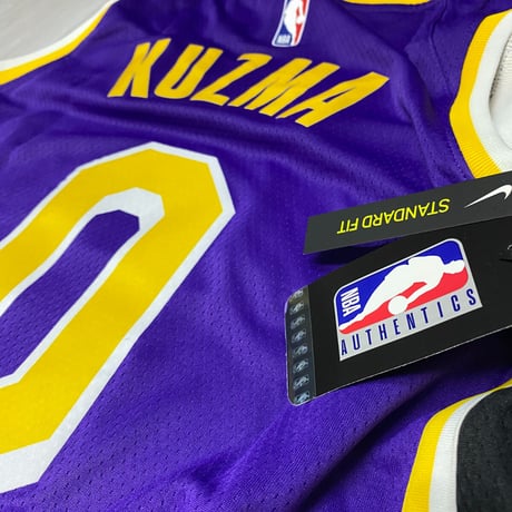 米国規格 NIKE ナイキ Lakers レイカーズ NBA カイルクーズマ オーセンティック ジャージー 紫