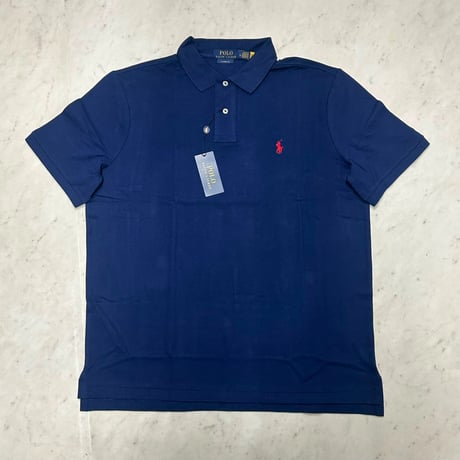 米国仕様 POLO ラルフローレン RALPH LAUREN 半袖 ポロシャツ Pony Logo Polo Shirts 紺 (RLPS3)
