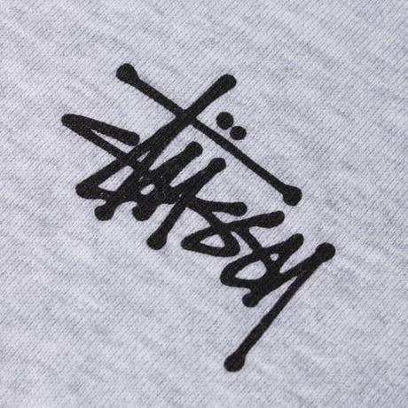 USA正規品 Stussy ステューシー BASIC ベーシック ロゴ スウェット ジップアップ パーカー アッシュヘザー