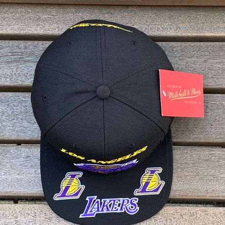 Mitchell&Ness NBA ロサンゼルス レイカーズ THE BRIM スナップバック キャップ (14-1)