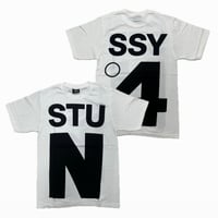【S】 海外モデル Stussy ステューシー Number 4 Graphic Tee 半袖 No4 グラフィック Tシャツ 白 (82)