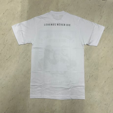 LA発 LEGEND NEVER DIE レジェンド グラフィック 半袖 ヘビーウェイト Tシャツ 白 2パック イージー ビギー (GTS137)
