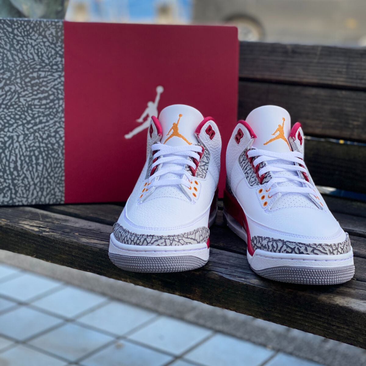 NIKE ナイキ AIR JORDAN3 RETRO エアジョーダン3 レトロ 白/カーディナ...
