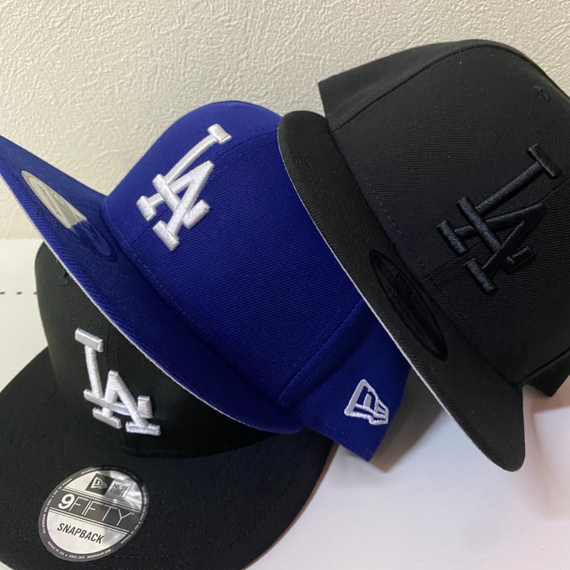野球 New Era 9FIFTY 黒・青 Dodgers キャップ ドジャース