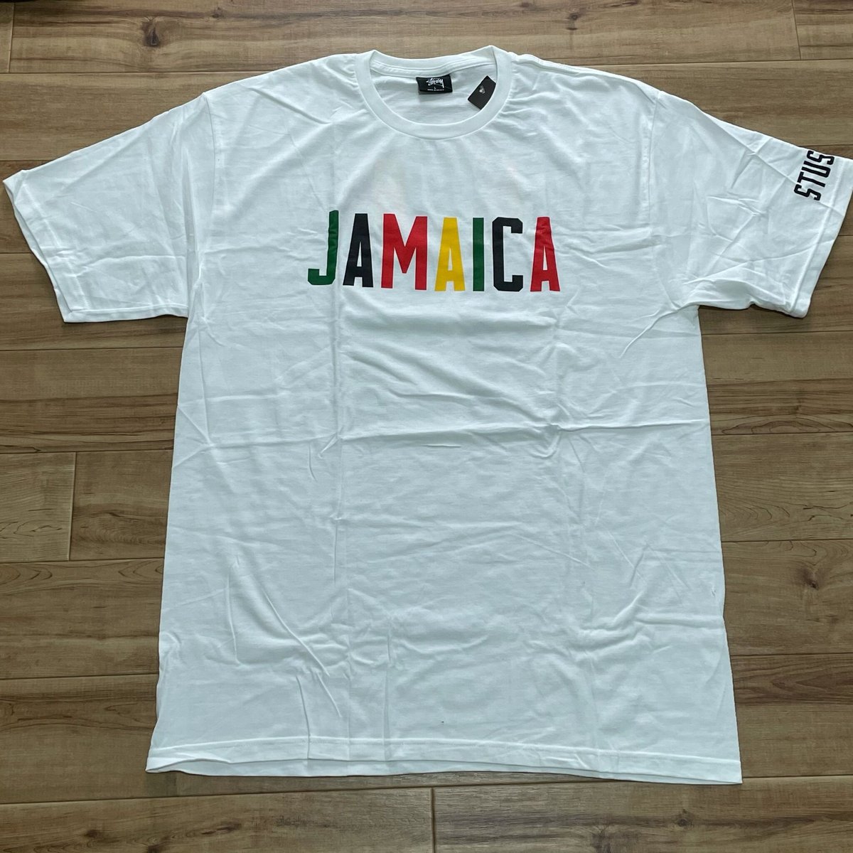 L】 Stussy ステューシー JAMAICA ジャマイカ 半袖 Tシャツ 白 RAST...