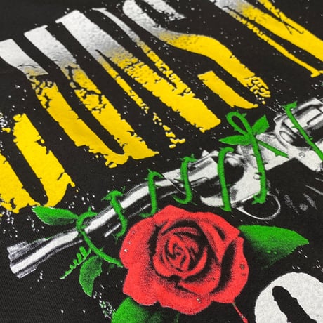 LA発 Guns N' Roses ガンズ アンド ローゼズ 半袖 ヘビーウェイト Tシャツ 黒 バンドT