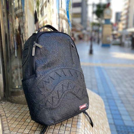 特別限定 SPRAYGROUND エンボス加工 ジェットブラック グラフィティ バックパック