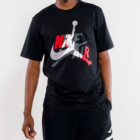 USAモデル NIKE ナイキ AIR JORDAN エア ジョーダン JUMPMAN マッシュアップ Tシャツ 黒  (AJ8)
