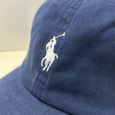 POLO RALPH LAUREN ラルフローレン Iconic Ball Cap ポニーロゴ アイコニック ダッドキャップ 紺/白ロゴ (RLC2)