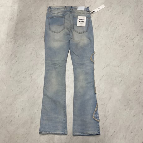 海外限定 KDNK ディーケーエヌケー Stacked Skinny Flare スタックド スキニーフレア ジーンス (JNS53)