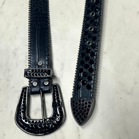 ラインストーン ブリンブリン ベルト Bling Bling Rhinestone Belt 黒 (BELT22)