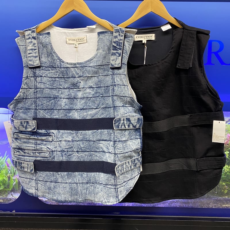 EVOLUTION エボリューション Military ミリタリー デニム ベスト EVOLUTION エボリューション Military ミリタリー デニム ベスト